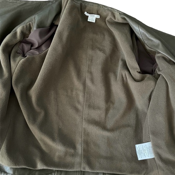 Helmut Lang Ammo Somber Green Washed Moto Lamb Leather Jacket Small - Picture 7 of 8